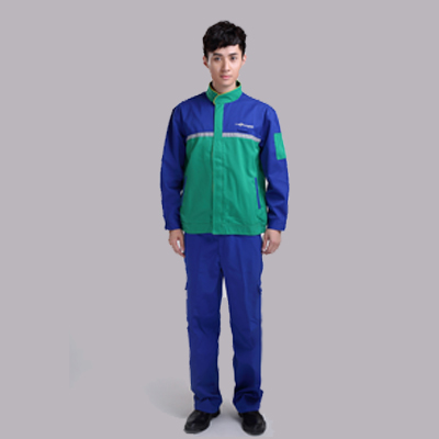 重慶藍(lán)綠色車(chē)間男式工作服